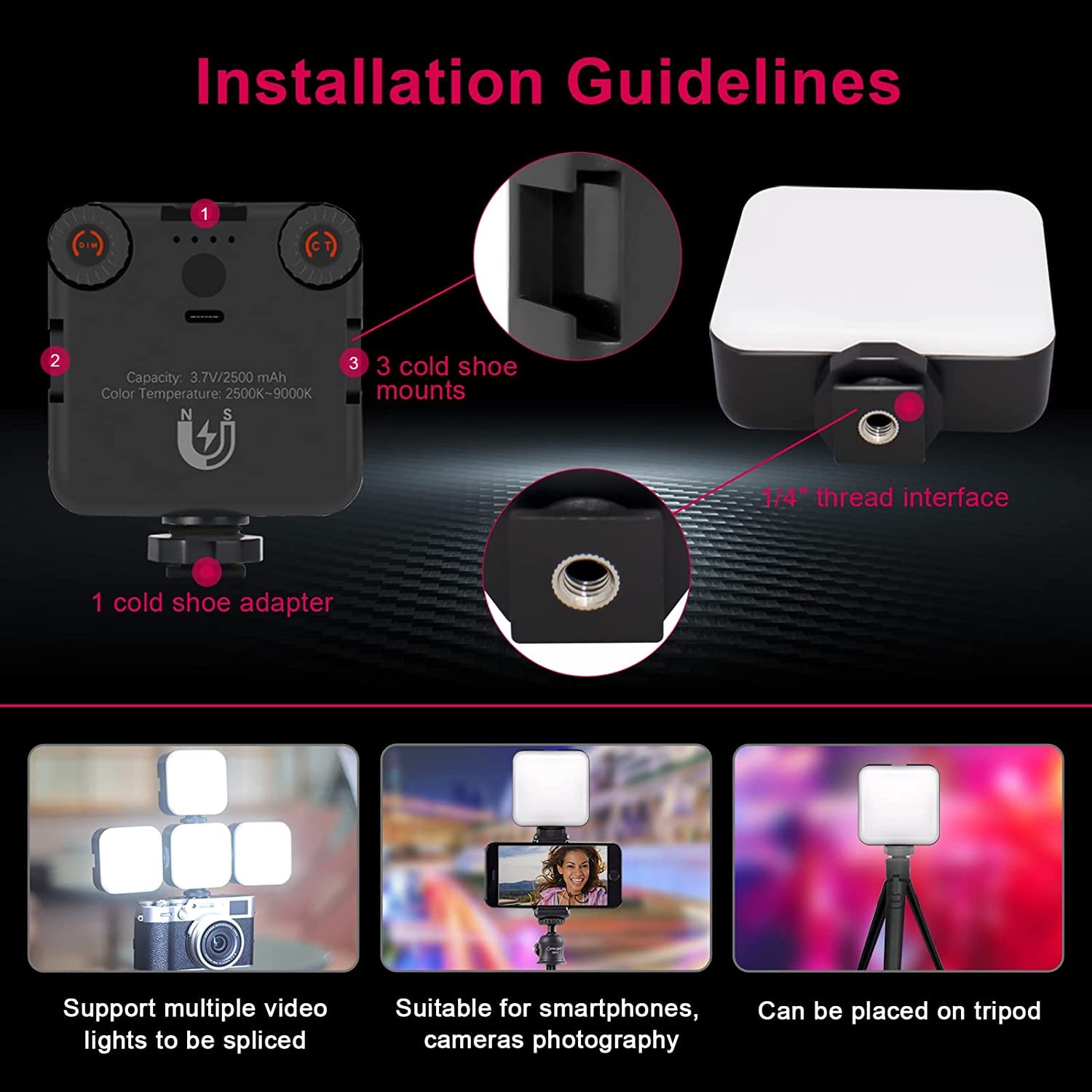 Amazon | カメラ ライト LEDビデオライト RGB カラーストロボ雰囲気+高